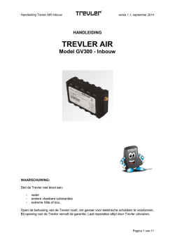Handleiding Trevler AIR Inbouw v1.1
