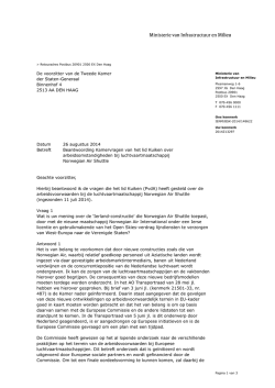 "Beantwoording Kamervragen van het lid Kuiken