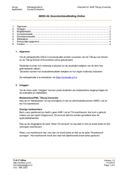 Handleiding docenten - Evaluatie Tilburg University