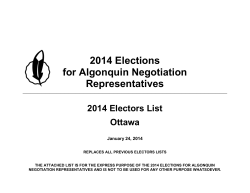2014 Electors List- Ottawa
