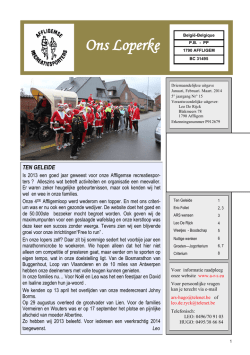 Januari 2014 - Affligemse Recreatiesporters