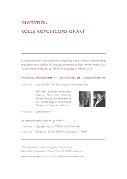 INVITATION ROLLS-ROYCE ICONS OF ART - Rolls