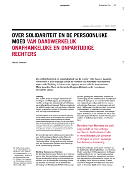 Artikel in Ars Aequi door Tamara Trotman. (PDF)