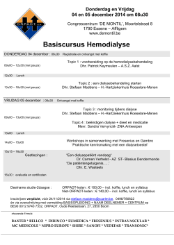 Info Basiscursus Hemodialyse