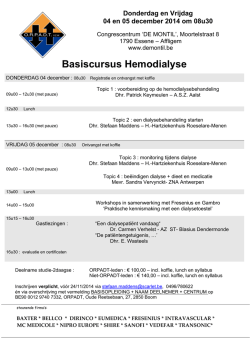 Info Basiscursus Hemodialyse
