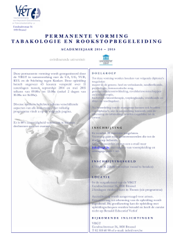 Tabakologie 2014-2015 - Vrije Universiteit Brussel