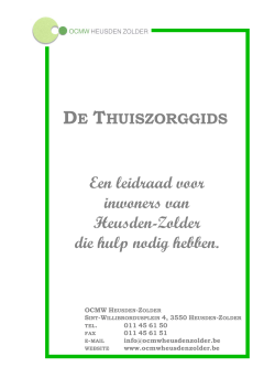 De Thuiszorggids - OCMW Heusden
