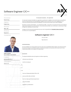 Software Engineer C/C++ - ARX Corporate Consultants