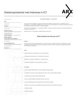 Doktersassistente met interesse in ICT