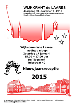 Januari - Wijkcommissie Laares