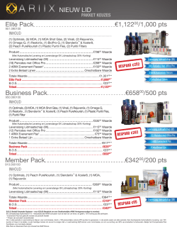 NIEUW LID Elite Pack €1,12200/1,000 pts Business Pack