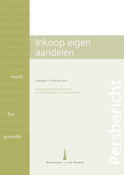 Inkoop eigen aandelen