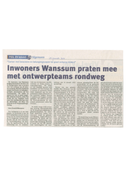 Inwoners WanSsum praten mee - Gebiedsontwikkeling Ooijen