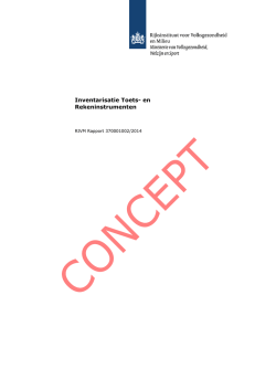 Inventarisatie Toetsingsinstrumenten en