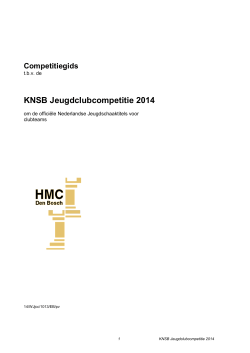 KNSB Jeugdclubcompetitie 2014 - Koninklijke Nederlandse