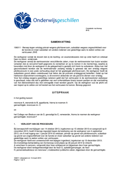 SAMENVATTING UITSPRAAK