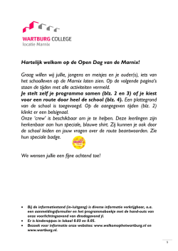 Hartelijk welkom op de Open Dag van de Marnix! Graag willen wij