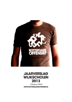 JAARVERSLAG WIJKSCHOLEN 2013