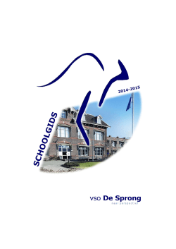 De Sprong Eikenstein Schoolgids 2014-2015.pub