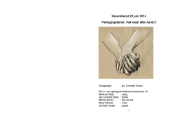 Havendienst 22 juni 2014 Palingpopdienst: Pak maar Mijn hand!!!