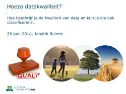 Jan-Dirk Bulens - Classificatiekwaliteit
