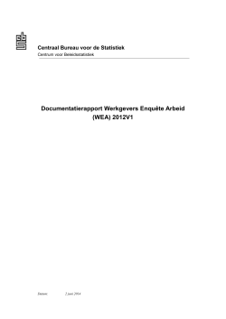 Documentatierapport Werkgevers Enquête Arbeid (WEA
