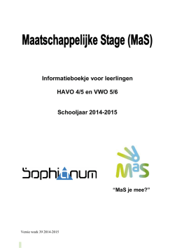 Informatieboekje voor de leerlingen