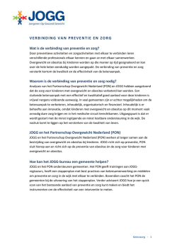 JOGG: Verbinding van preventie en zorg