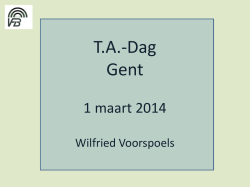 Presentatie Wilfried Voorspoels