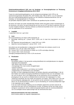 CAO VVT onderhandelaarsakkoord 2014 2016