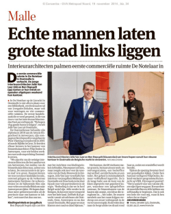 GVA - Echte mannen laten grote stad links liggen