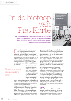 in de biotoop van Piet korte
