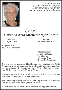 Cornelia Afra Maria Mooijer - Smit - Nieuw
