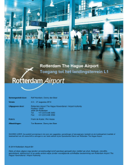 Rotterdam The Hague Airport Toegang tot het landingsterrein L1
