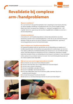Flyer Complexe arm-handproblemen