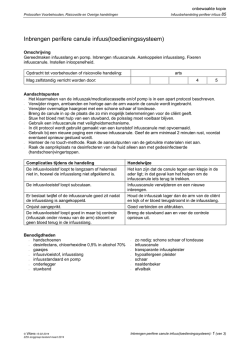 Inbrengen perifere canule infuus(toedieningssysteem) - Vilans