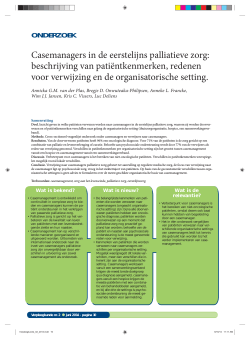 de bijlage - Palliatieve Zorg