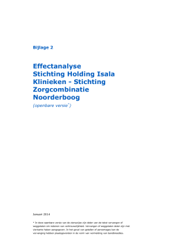Bijlage 2 Effectanalyse Isala - Noorderboog [PDF]