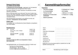 Inschrijven voor het Regionaal Orkest Project