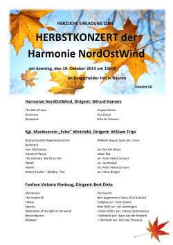 HERBSTKONZERT der Harmonie NordOstWind