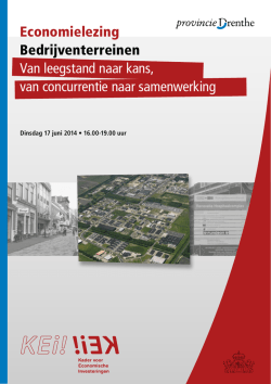 Economielezing Bedrijventerreinen Van leegstand naar kans