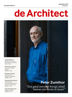 De Architect September 2014 Mauritshuis in nieuwe glorie