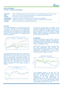 LICHT OP ENERGIE mei 2014 – Hellemans Consultancy Economie