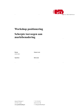 140320 - Productsheet Workshop Positionering