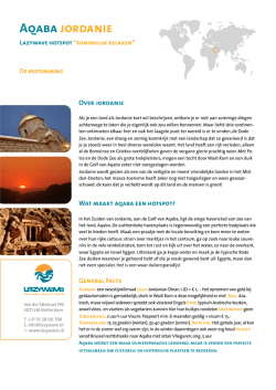 Infoblad Aqaba - Jordanie concept