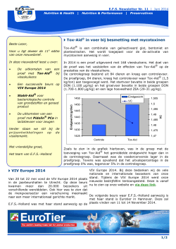 VIV Europe 2014 Tox-Aid® in voer bij besmetting met