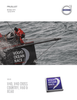 Prijslijst Volvo Ocean Race