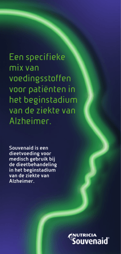 Een specifieke mix van voedingsstoffen voor pati&euml;nten