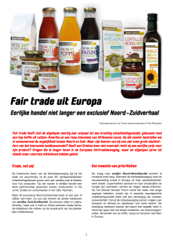 Fair trade uit Europa