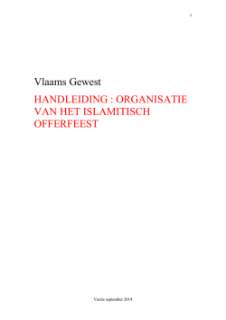 Handleiding "Islamitisch Offerfeest"